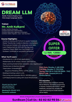 Learn LLM Development Online - DREAM LLM Training by SunBeam