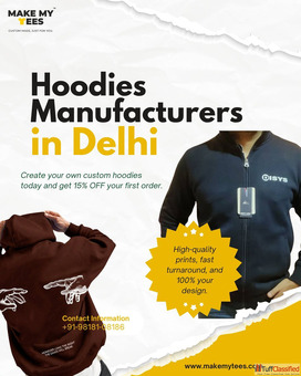 Custom Apparel Hoodies Manufacturer in Delhi India
