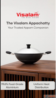 Visalam Non Stick Appachatty with lid Under 1000