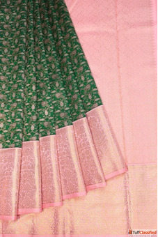 Shop Bottle Green Saree Mavuri's Online