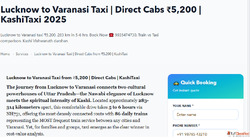 Taxi Service from Lucknow to Varanasi - Safe Comfortable Aff...