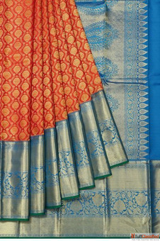 Handcrafted South Indian Wedding Saree Mavuri's