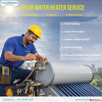Solar Water Heater Repair Service by LocalRamu to Restore Ho...