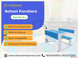 Durable School Furniture Dual Desks by Vishvas Enterprises