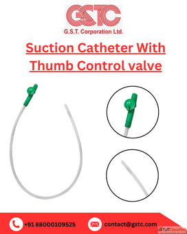 GSTC Suction Catheter with Thumb Control - For Safe Airway Suction