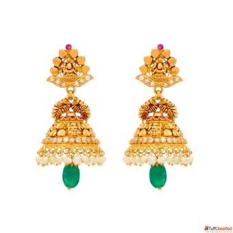 Buy 10 gram gold jhumka designs with price CMR Jewellery