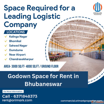 Godown Space for Rent in Bhubaneswar