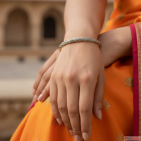 Twist Pattern Diamond Kada Bracelet