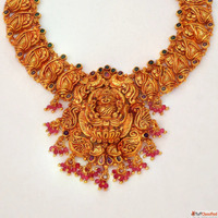 Buy Gold Plated Silver Temple Jewellery Padmam