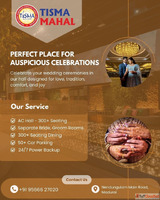Tisma Mahal-Budget friendly wedding hall in Madurai