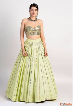 Shop Elegant Green Lehenga Online in USA