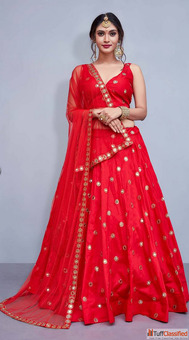 Shop Latest Red Lehenga Online in the USA