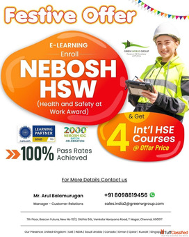 NEBOSH HSW E-Learning Course in Chennai - Festive Offer