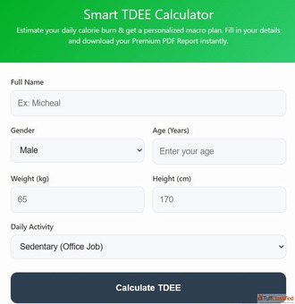 TDEE Macro Calculator for Smart Fitness and Daily Nutrition