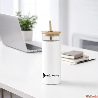 Glass Sipper with Straw