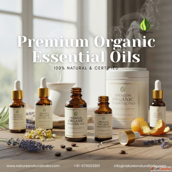 Premium Organic Essential Oils - 100 Natural Certified