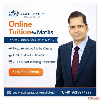 Online Tuition for Maths - Expert Teacher for Classes 6 to 12