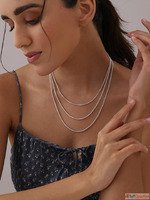 Shop Pure 925 Sterling Silver Snake Chain Necklace TrueSilve...