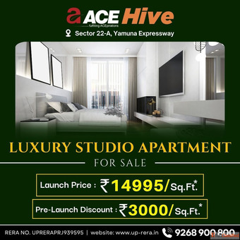 ACE Hive 9268900800 - Fully Furnished Studio Apartment