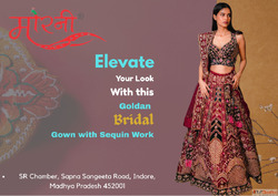 Hot Pink Velvet Bridal Lehenga with Emerald Green Blouse