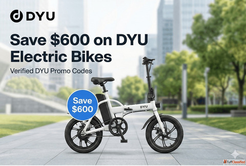 DYU Discount Code 2026 - 600 Off DYU M20 All-Terrain Electric Bike