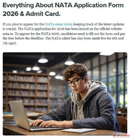 Everything About NATA Application Form 2026 Admit Card.