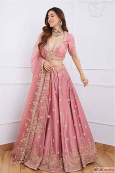 Peach Lehenga Eid Sale Soft Festive Elegance
