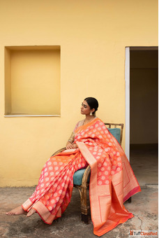 Buy Banarasi Kora Organza Silk Saree Online - Priyanka Raajiv