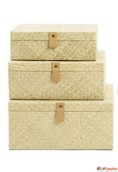 Stylish Handwoven Rattan Storage Bins for Organized Living