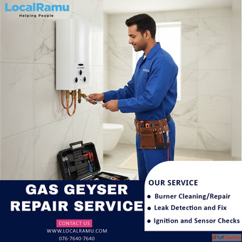 Gas Geyser Service by LocalRamu with Skilled Technicians in Bangalore