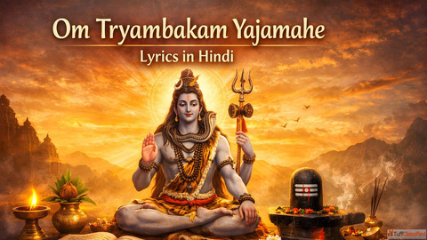 Om Tryambakam Yajamahe Lyrics in Hindi ॐ तरयमबक यजमह मतर