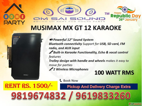 Karaoke Sound System on Rent for 26 January Flag Hoisting Ceremony