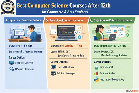 top 10 computer courses in demand after 12th