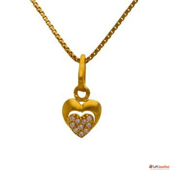 Stylish 1 Gram Gold Locket at Best Price CMR Jewellery