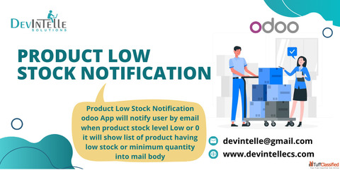 Product Low Stock Notification in Odoo