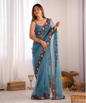 Blue Saree Online - Wide Range of Blue Sarees with Great Deals