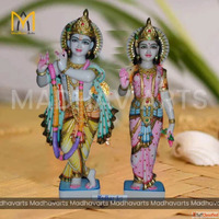 Pure Marble Radha Krishna Statue for Home Worship