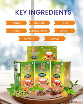 Herbal Lemon Green Tea - Sugarless Sweetened with Stevia