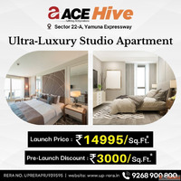 ACE Hive Studio Apartments Starting 92 Lacs