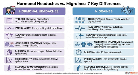 Hormonal Headaches vs. Migraines 7 Key Differences