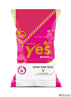 Premium Sona Raw Rice - Soft fragrant and naturally nutritious.