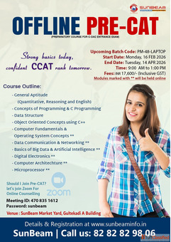 Offline Pre-CAT Coaching for C-DAC Entrance Exam - Sunbeam Pune
