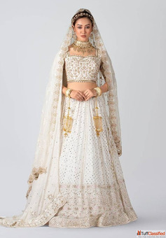 Off White Lehenga with Festive Discounts Exclusive