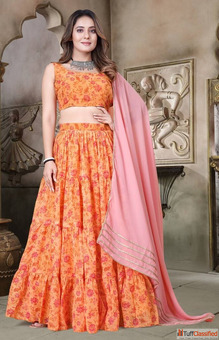 Orange Lehenga with Festive Discount Offers