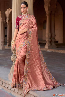 Buy Heavy Work Sarees Online - Beautiful Designs at Mirraw