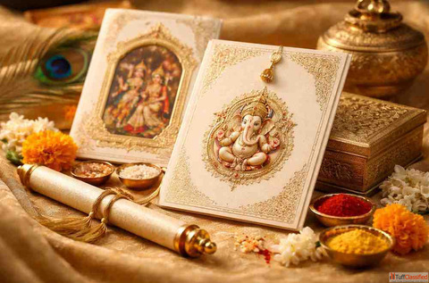 Premium Hindu Wedding Invitation Card Designs Vishakha Collections