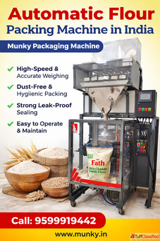 Automatic Flour Packing Machine in India - Munky Packaging Machine