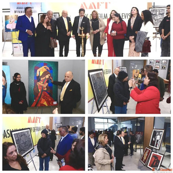 Exhibition of Paintings by AAFT School of Fine Arts Inaugurated with Global Dignitaries at Opening o