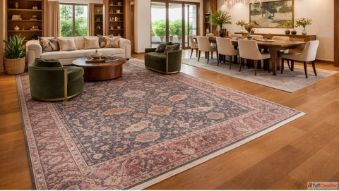 Floral Pattern Rugs In Soft Tones