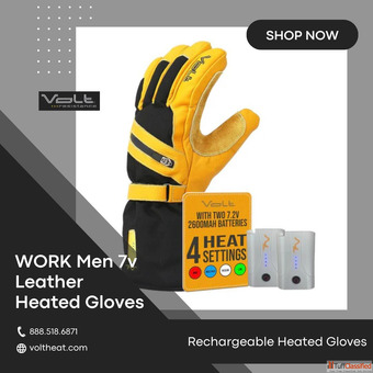 WORK Men 7v Leather Heated Gloves